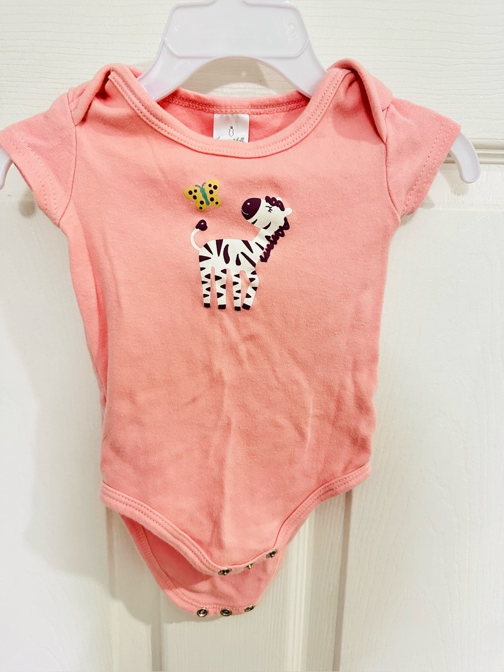 Infant Pink Zebra Graphic One-Piece Bodysuit